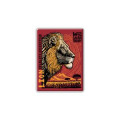 Magnet bois Lion Linocut Zoo de Thoiry Blanc Taille unique