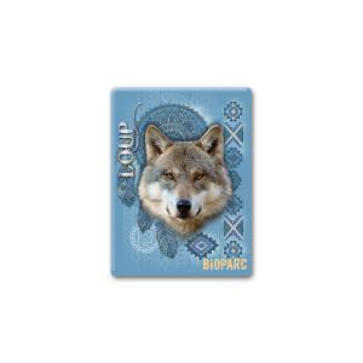 Magnet bois Loup Intemporel Bioparc Blanc Taille unique