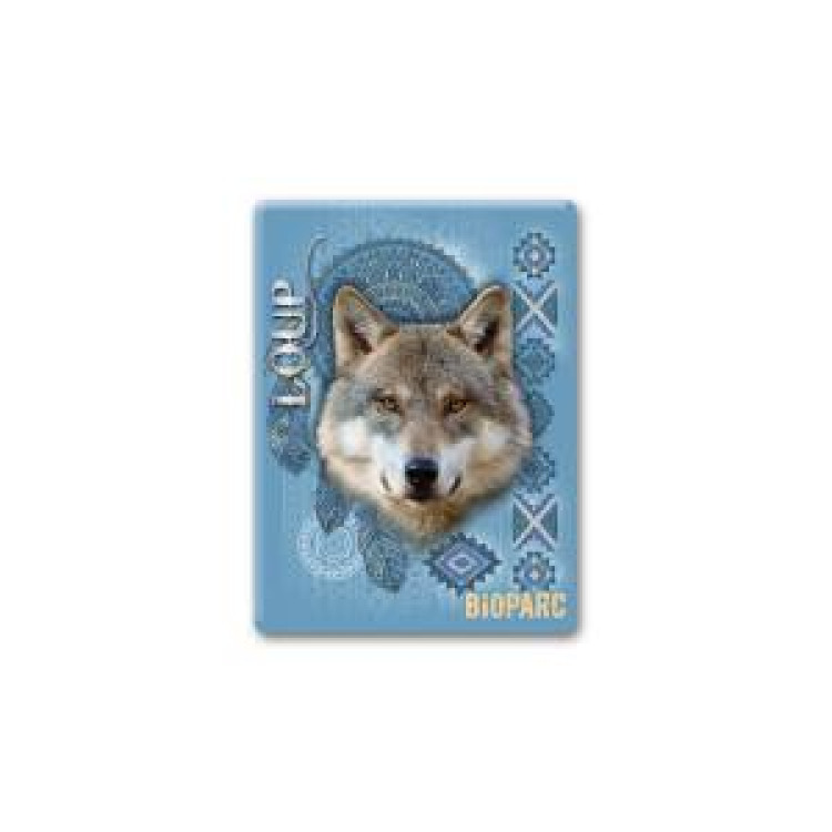Magnet bois Loup Intemporel Bioparc Blanc Taille unique