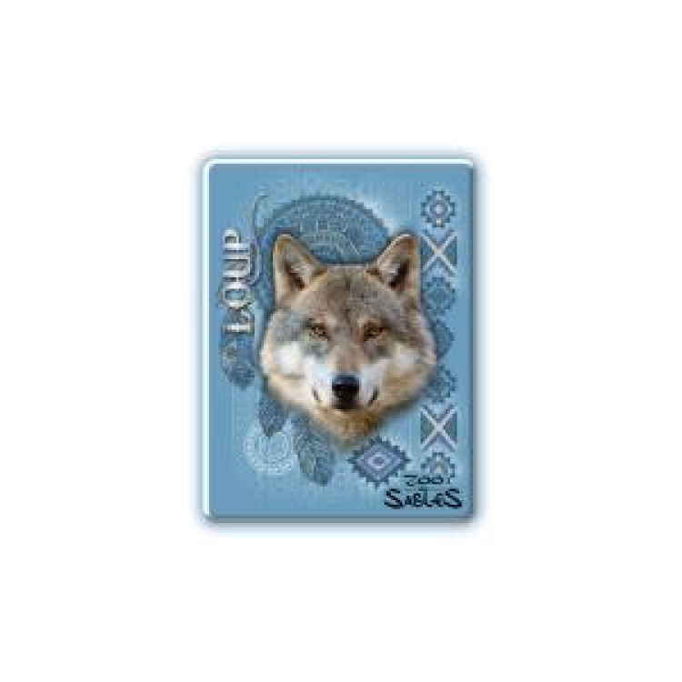 Magnet bois Loup Intemporel Zoo des Sables d’Olonne Blanc Taille unique