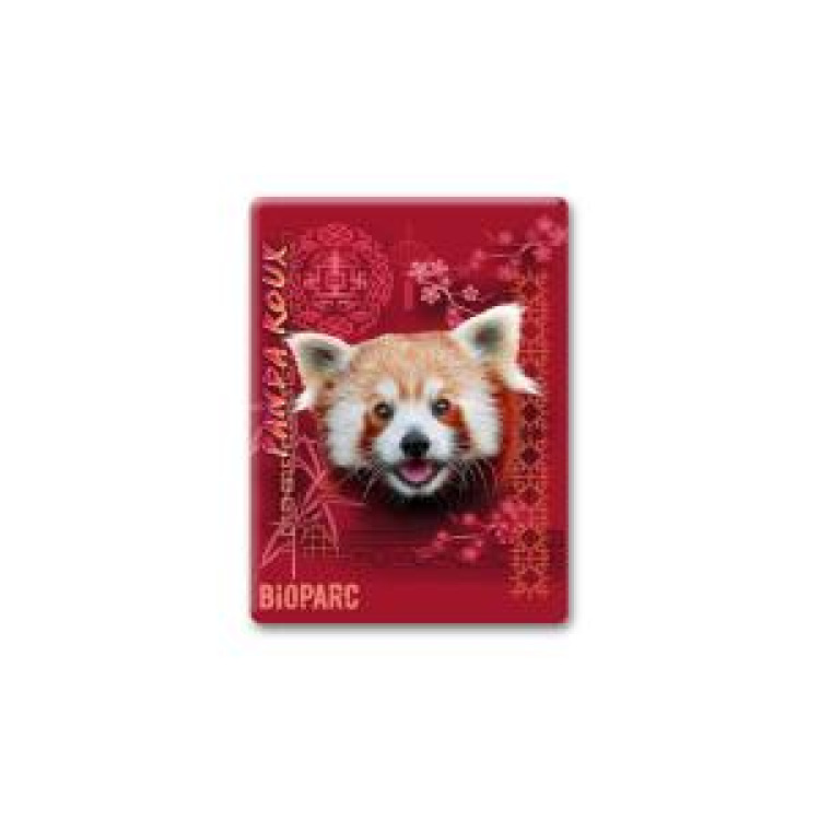 Magnet bois Panda Roux Intemporel (Rouge Orange) Blanc Taille unique