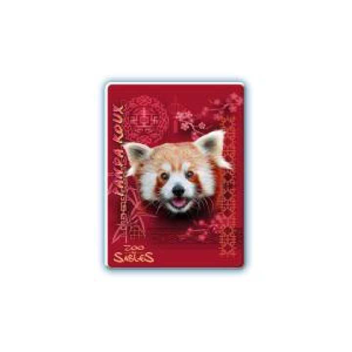 Magnet bois Panda Roux Intemporel Zoo des Sables dOlonne Blanc Taille unique