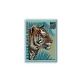 Magnet bois Tigre Linocut Zoo de Thoiry Blanc Taille unique