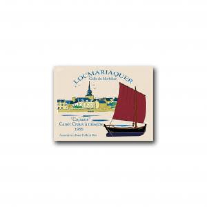 Magnet bois Voilier Copains Locmariaquer Blanc Taille unique