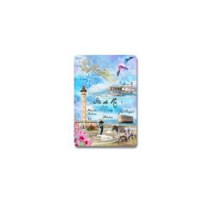 Magnet Décor Île de Ré Blanc Taille unique