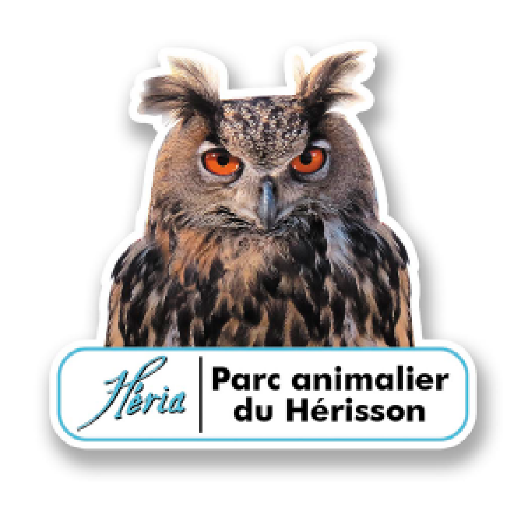 Magnet Grand Duc Heria Parc du Hérisson Blanc Taille unique