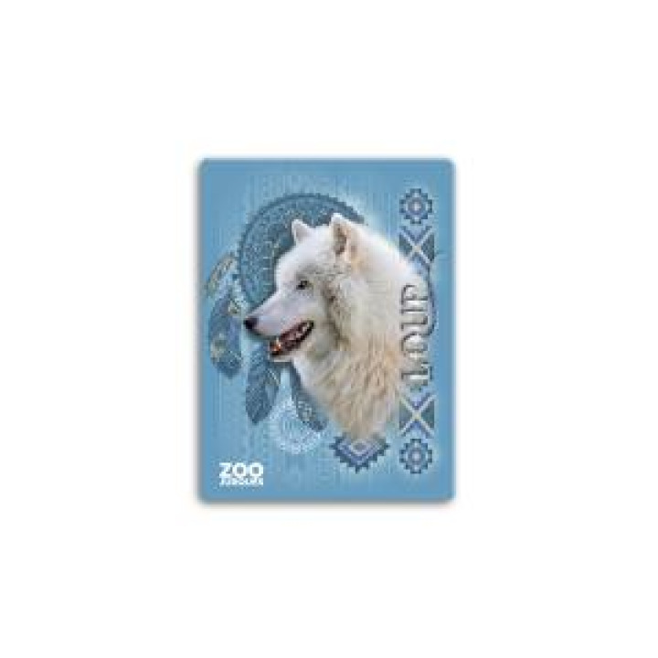 Magnet Loup Blanc Exclusif Zoo de Jurques Blanc Taille unique