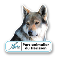 Magnet Loup Heria Parc du Hérisson Blanc Taille unique