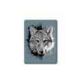 Magnet Loup Natives Tribes (Fond Citadel Bleu) Blanc Taille unique