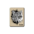 Magnet Loup Natives Tribes les Loups du Gévaudan (Fond Beige) Blanc Taille unique