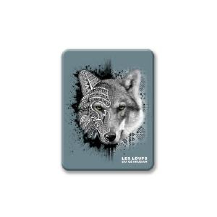 Magnet Loup Natives Tribes les Loups du Gévaudan Fond Citadel Blue Blanc Taille unique
