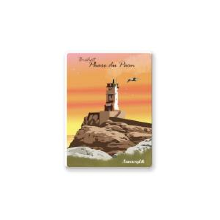 Magnet Phare du Paon Île de Bréhat Blanc Taille unique