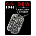 Magnet Plaque Militaire D-Day 6-6-1944 Blanc Taille unique