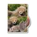 Magnet Rectangulaire avec d&eacute;coupe Deux Hy&egrave;nes Cerza Blanc Taille unique