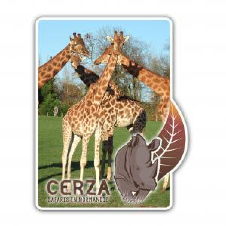 Magnet Rectangulaire avec d&eacute;coupe Girafes Cerza Blanc Taille unique