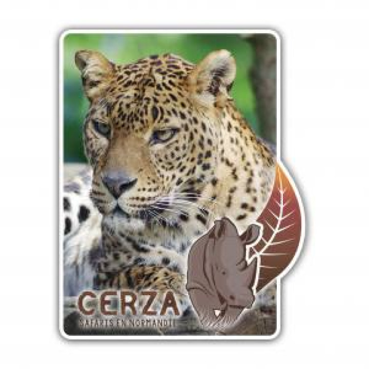 Magnet Rectangulaire avec découpe Panthère Cerza Blanc Taille unique