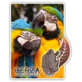 Magnet Rectangulaire avec d&eacute;coupe Perroquet Ara Cerza Blanc Taille unique