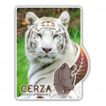 Magnet Rectangulaire avec d&eacute;coupe Tigre Blanc Cerza Blanc Taille unique