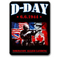 Magnet Soldat Tireur 6/6/44 Normandy Blanc Taille unique