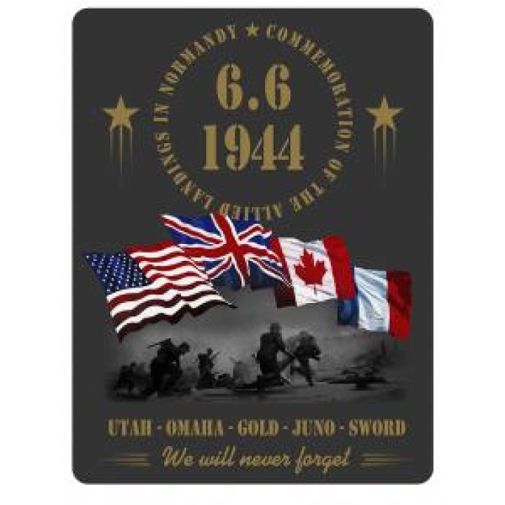 Magnet Soldats Débarquement Drapeaux Blanc Taille unique