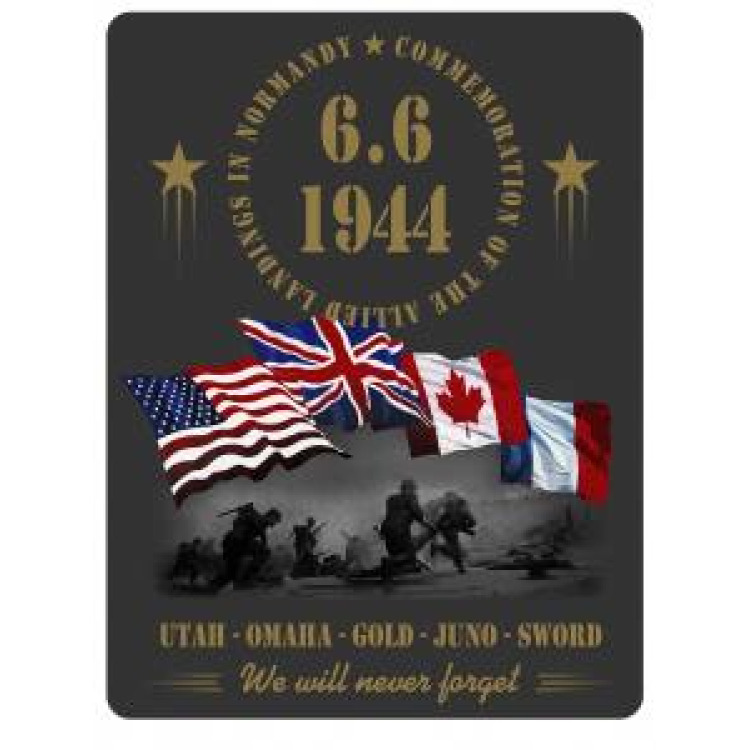 Magnet Soldats D&eacute;barquement Drapeaux Blanc Taille unique