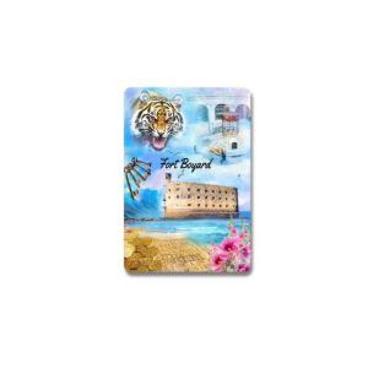 Magnet Style Boite Tigre Fort Boyard Blanc Taille unique