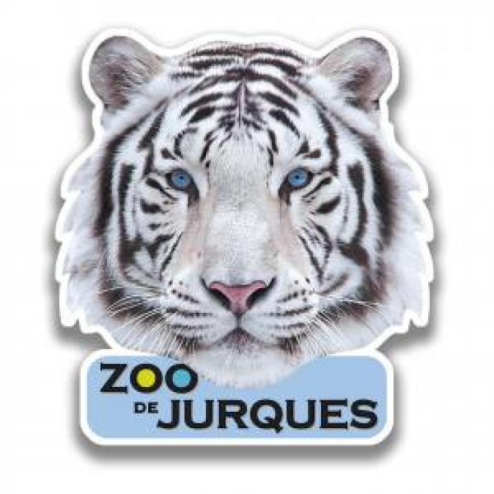Magnet Tête de Tigre Zoo de Jurques Blanc Taille unique
