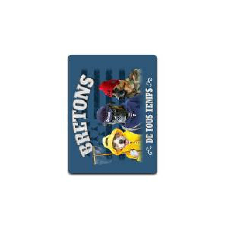 Magnet Trois Chiens "Bretons de Tous Temps" Blanc Taille unique