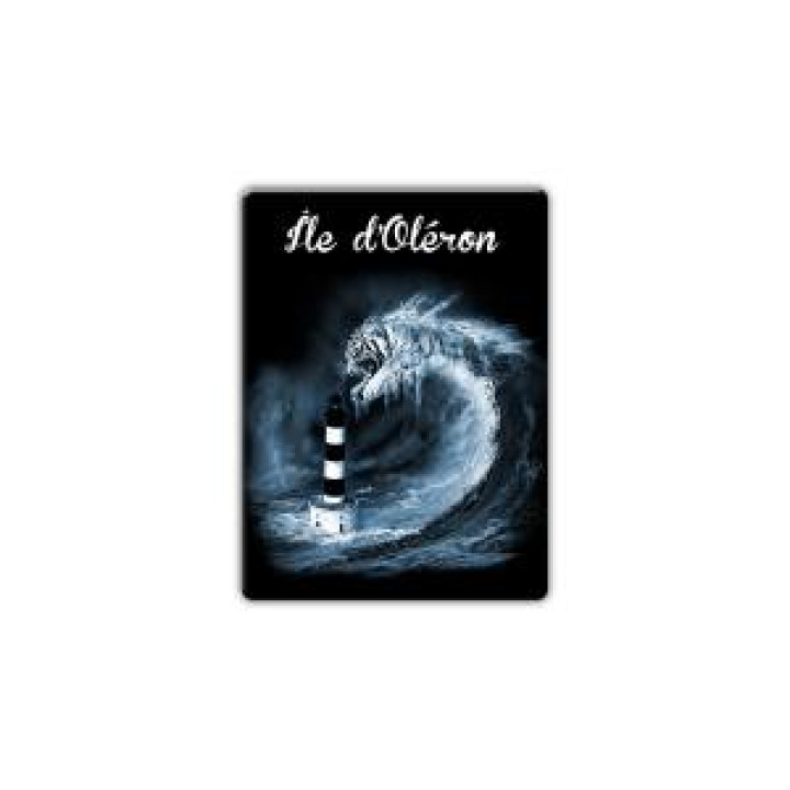 Magnet Vague Tigre Phare de Chassiron Île dOléron Blanc Taille unique