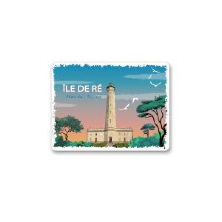 Magnet Vintage Phare des Baleines Île de Ré Blanc Taille unique