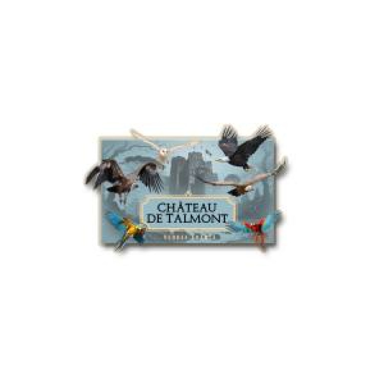 Magnet Vue du Château et des Oiseaux Château de Talmont Blanc Taille unique