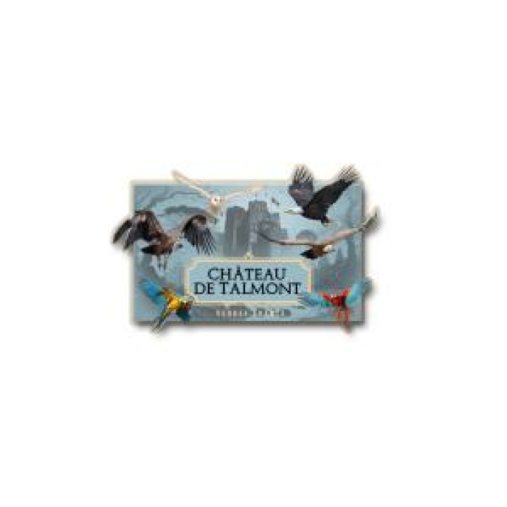 Magnet Vue du Château et des Oiseaux Château de Talmont Blanc Taille unique