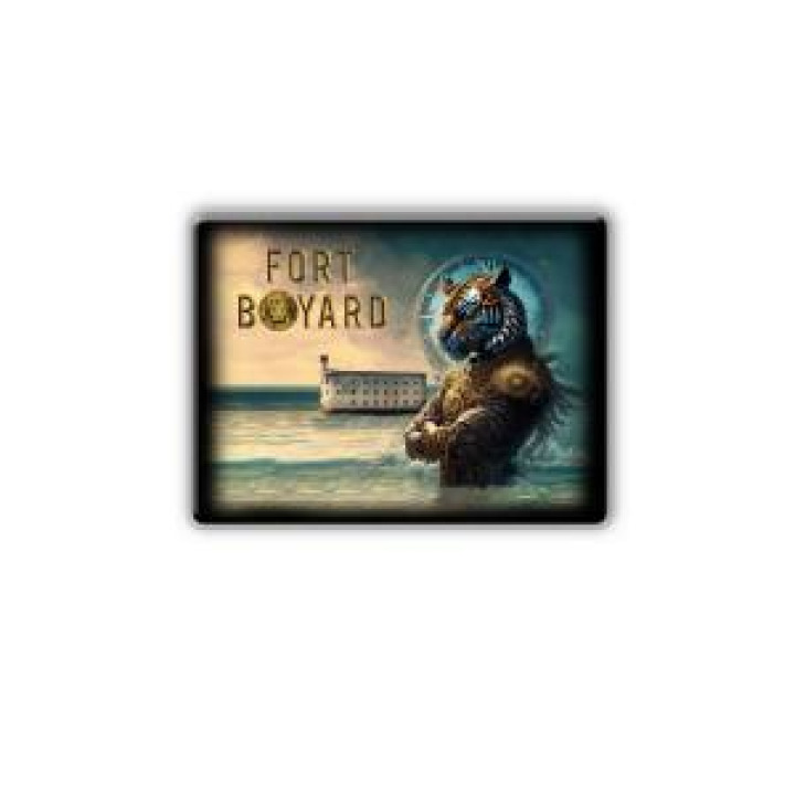 Magnet Vue du Fort Maitre du Temps Fort Boyard Blanc Taille unique