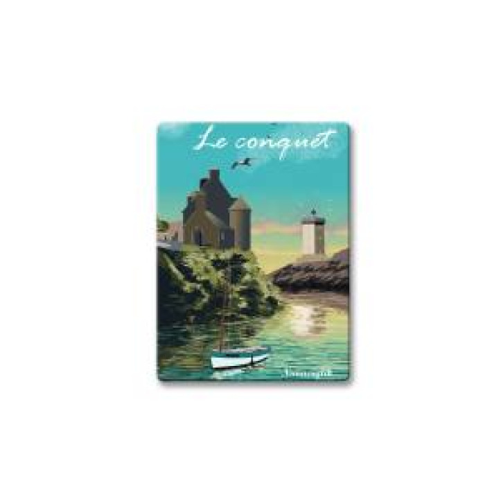 Magnet Vue du Port le Conquet Blanc Taille unique