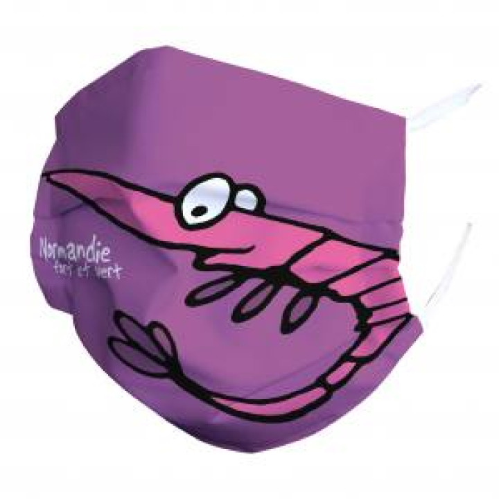 Masque en tissu Crevette Blanc Taille unique