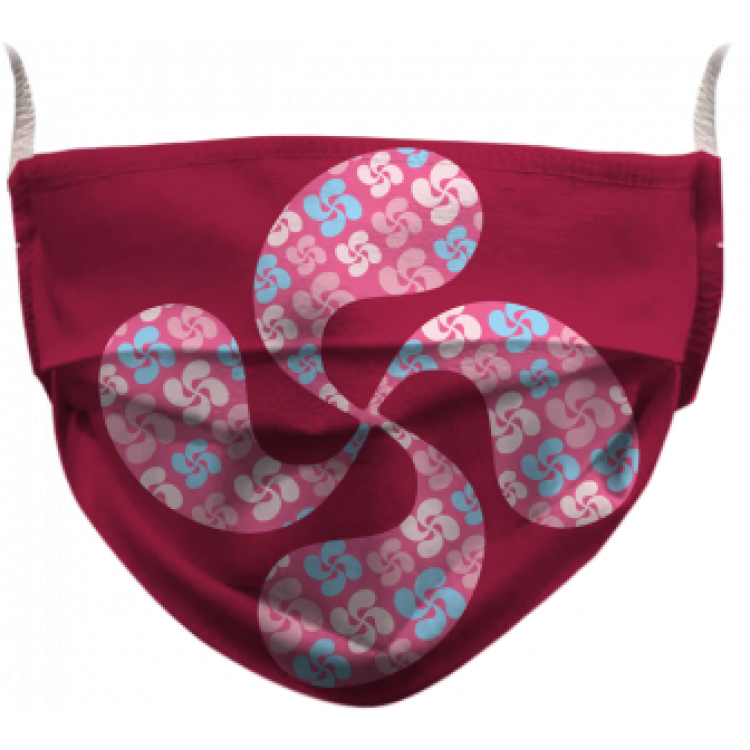 Masque en tissu Croix Basque Multi-Croix Blanc Taille unique