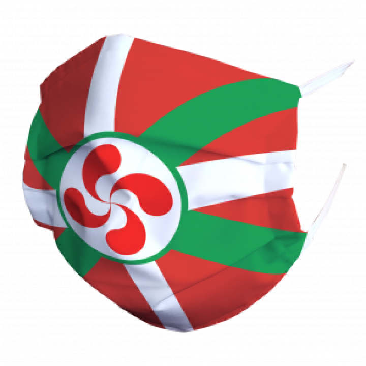 Masque en tissu Drapeau Basque  Croix Blanc Taille unique
