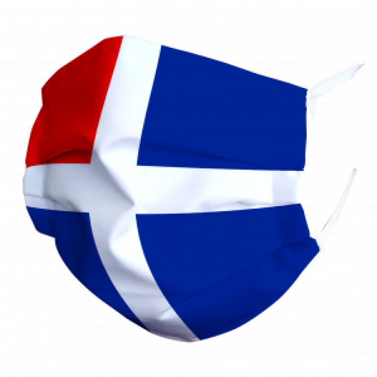 Masque en tissu Drapeau Saint Malo Blanc Taille unique