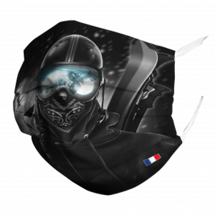 Masque en tissu Gang Rider Blanc Taille unique