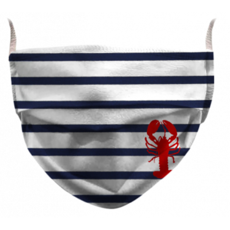 Masque en tissu Homard Blanc Taille unique