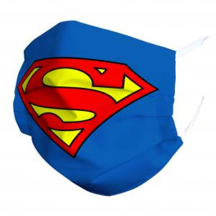 Masque en tissu logo SuperHeros Blanc Taille unique