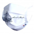 Masque en tissu Bateau Port Saint Malo Blanc Taille unique