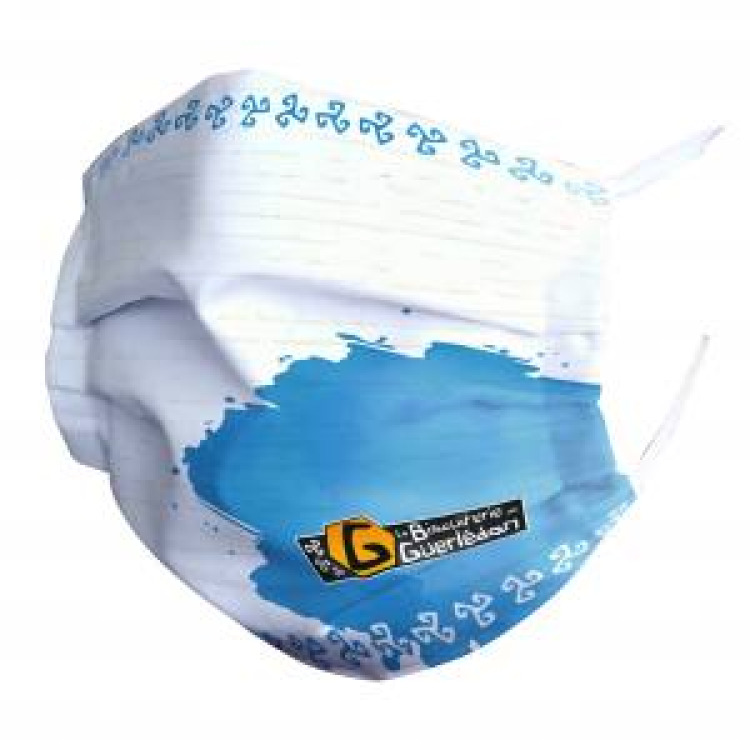 Masque en tissu Biscuiterie de Guerl&eacute;dan Blanc Taille unique