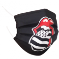 Masque en tissu Bisous Drapeau Blanc Taille unique