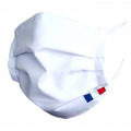 Masque en tissu Blanc avec Drapeau Blanc Taille unique