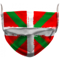 Masque en tissu Drapeau Basque Blanc Taille unique