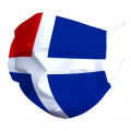 Masque en tissu Drapeau Saint Malo Blanc Taille unique