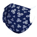 Masque en tissu Enfant Triskels Blanc Taille unique