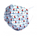 Masque en tissu Enfant Voiliers Blanc Taille unique