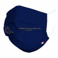 Masque en tissu Fond Bleu Mont Saint Michel Blanc Taille unique